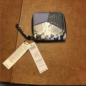 Chico's Blue and Black Snakeskin Wallet